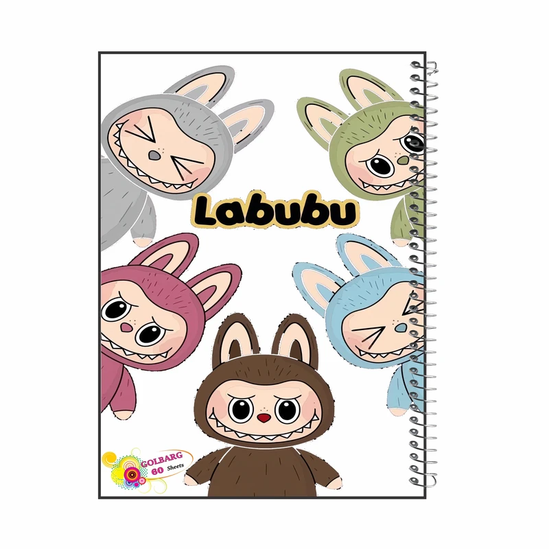 دفتر مشق 60 برگ گلبرگ مدل لبوبو کد 5205
