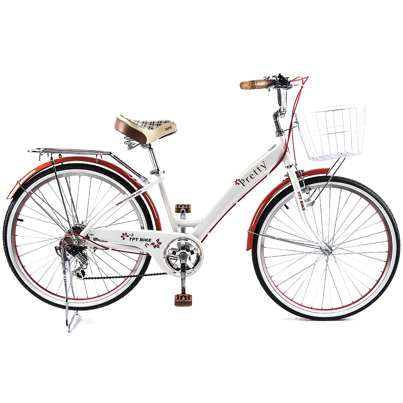 دوچرخه شهری تی پی تی مدل Pretty سایز 26 - سایز فریم 26