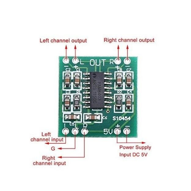 ماژول آمپلی فایر مدل PAM8403 بسته 2 عددی