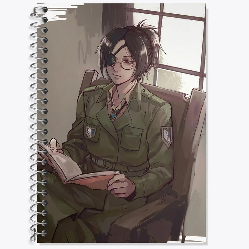 دفتر زبان 50 برگ خندالو مدل سه خط طرح هانجی انیمه اتک آن تایتان Attack on Titan کد 18609