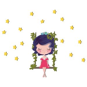 نقد و بررسی استیکر چوبی کودک باروچین مدل دختر مهربان کد 1221 توسط خریداران