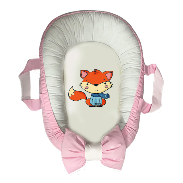 سرویس خواب سه تکه نوزاد مدل گارد محافظ دار طرح روباهی کد 035