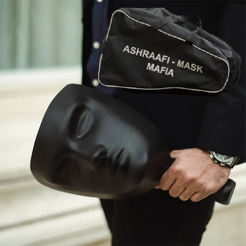 عکس شماره 20 : ماسک ایفای نقش اشرافی مدل مافیا بسته 12 عددی به همراه کیف