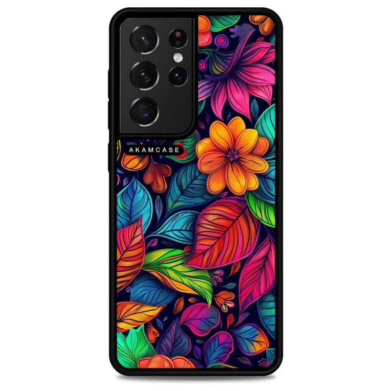 کاور آکام مدل AMC-WSGS21U-FLOWERS-36 مناسب برای گوشی موبایل سامسونگ Galaxy S21 Ultra