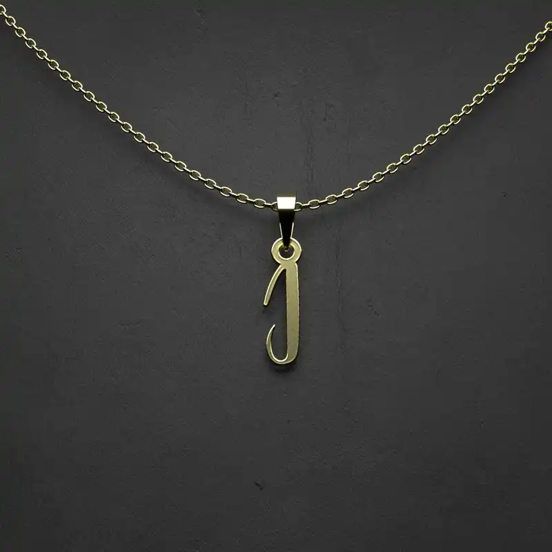 گردنبند طلا 18 عیار زنانه مدوپد مدل حرفI کد II2-1-1024