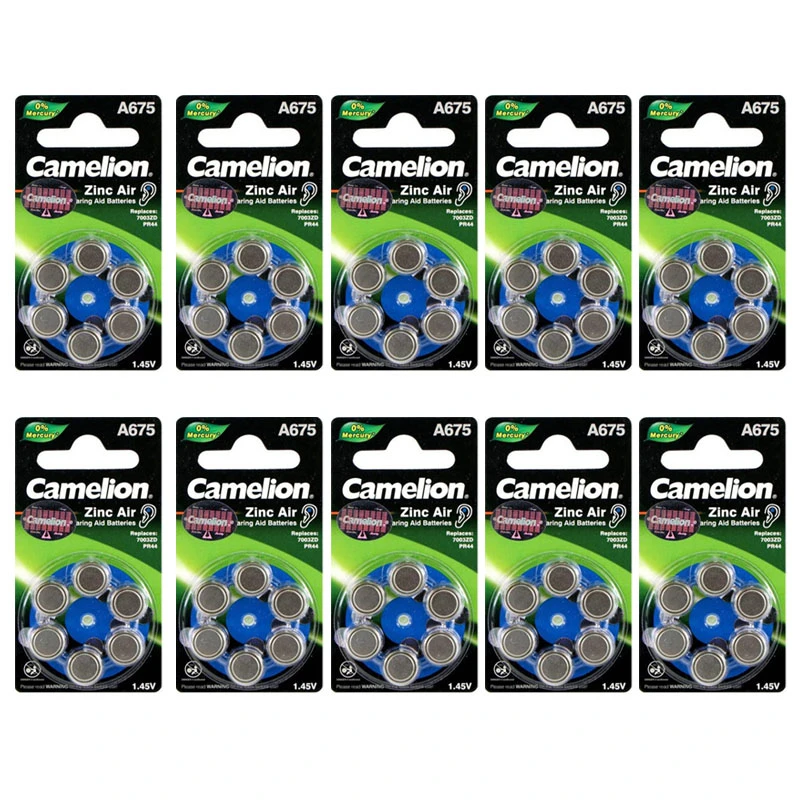 باتری سمعکی کملیون مدل A675 بسته 60 عددی