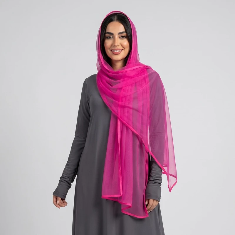 شال زنانه مدل توری ساده کد ۳۴