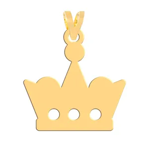 آویز گردنبند طلا 18 عیار زنانه فرشته مدل تاج   WNL-000632