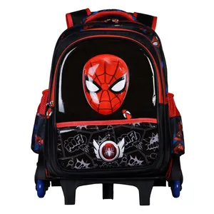 کوله پشتی مدرسه چرخ دار مدل مردعنکبوتی 1693