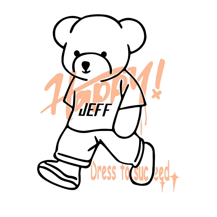 استیکر پارچه و لباس پاد آفرین مدل کارتونی کد S372