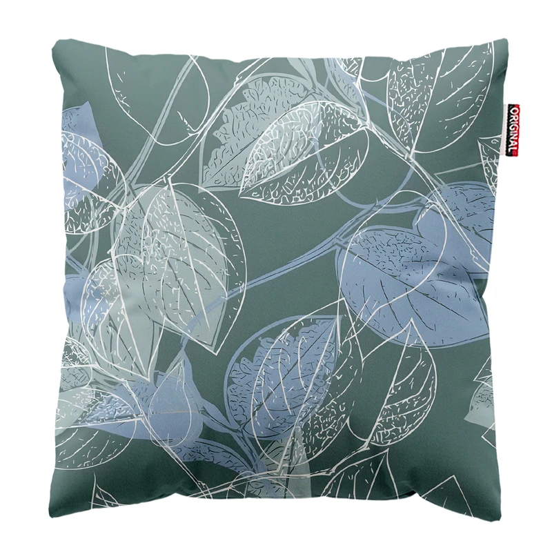 کوسن پاد آفرین مدل مینیمال طرح گل و برگ کد PK303587 سایز 30*30 سانتی متر