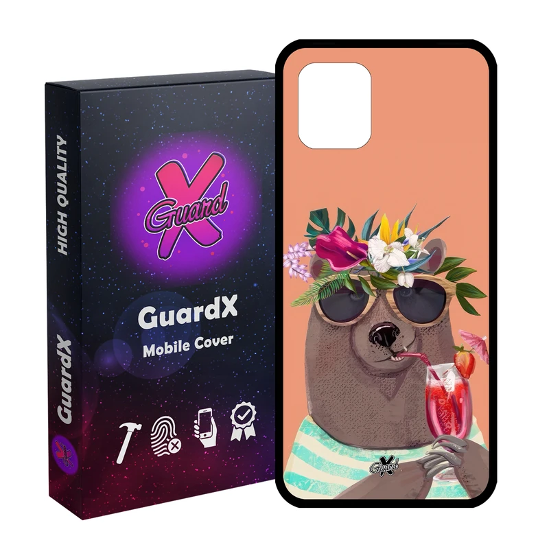 کاور گارد ایکس طرح خرس مدل Glass10645 مناسب برای گوشی موبایل سامسونگ Galaxy Note 10 Lite / A81