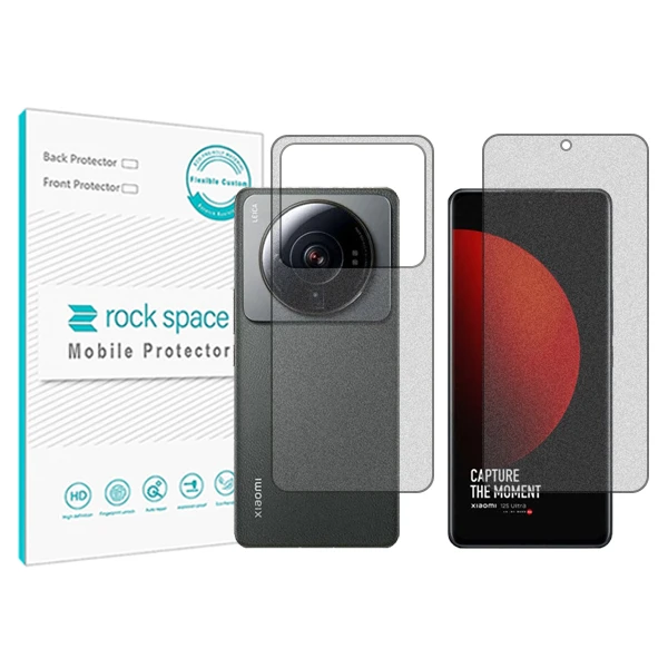 محافظ صفحه نمایش مات راک اسپیس مدل HyMTT مناسب برای گوشی موبایل شیائومی 12S Ultra به همراه محافظ پشت گوشی 