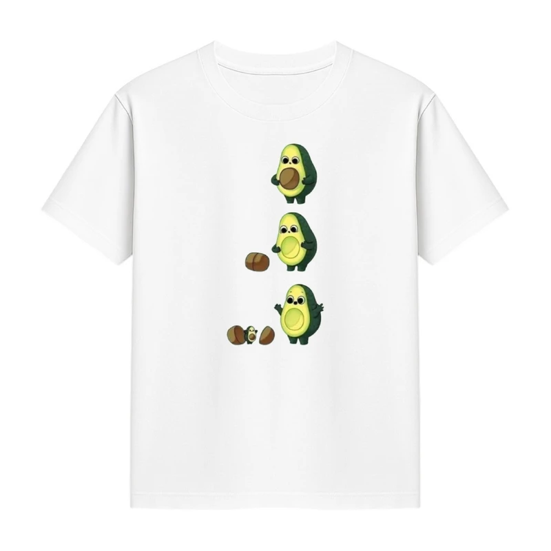 تی‌شرت آستین کوتاه دخترانه مدل آووکادو باردار کد p1 