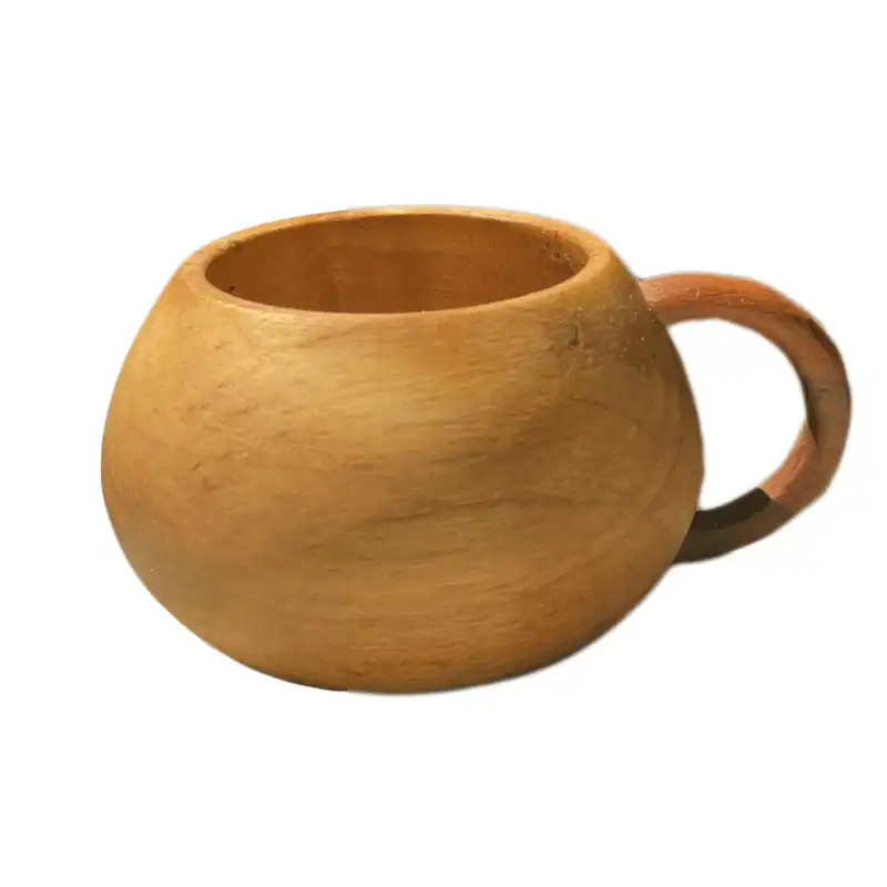 فنجان چوبی مدل دسته دار