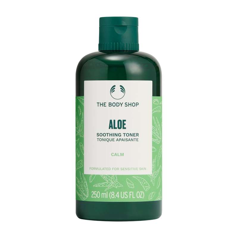 تونر پاک کننده پوست صورت بادی شاپ مدل Aloe سازگار با پوست حساس حجم 250 میلی لیتر