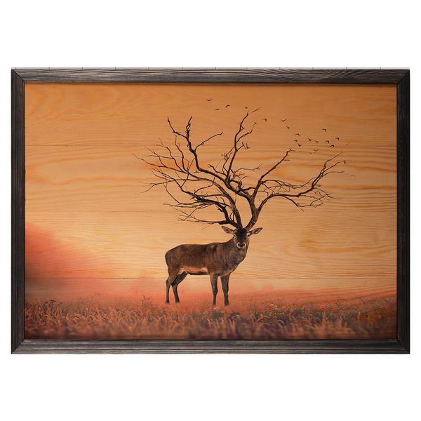 تابلو چوب آتینو طرح Deer Tree تابلو چوب آتینو طرح Deer Tree