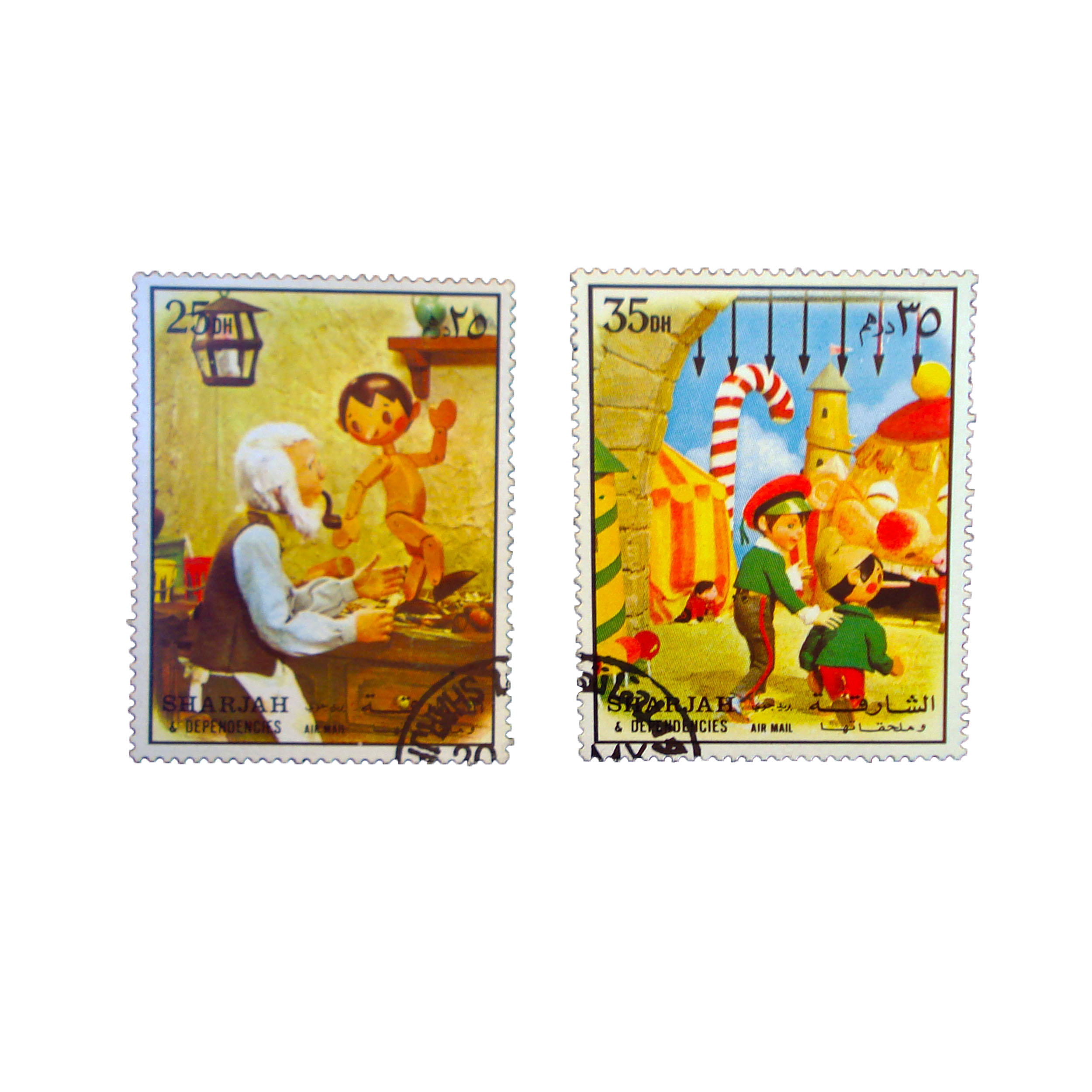 تمبر یادگاری طرح کارتونی کد toon-801 مجموعه 2 عددی