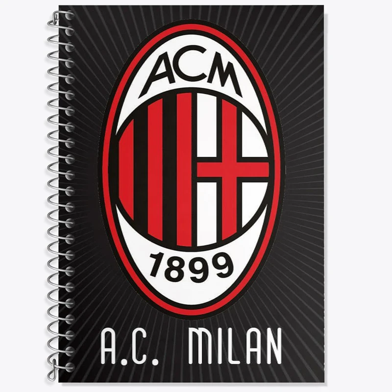 دفتر زبان 50 برگ خندالو مدل دو خط طرح باشگاه آث میلان کد 27248