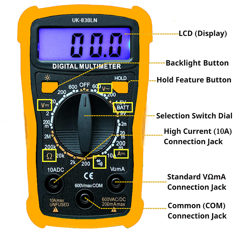 مولتی متر دیجیتال مدل UK830LN