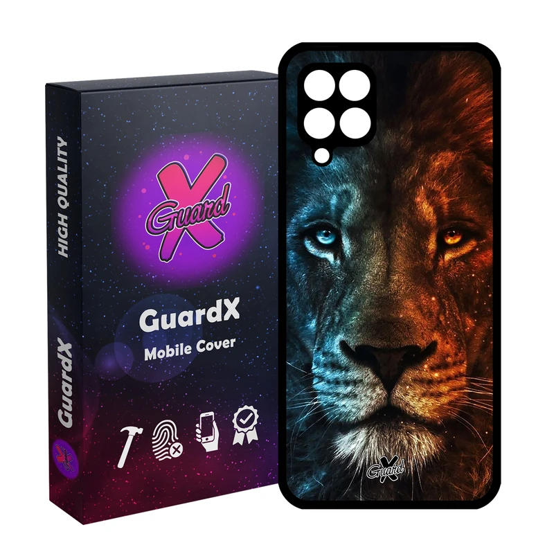 کاور گارد ایکس طرح شیر مدل Glass10634 مناسب برای گوشی موبایل سامسونگ Galaxy A12/M12/F12