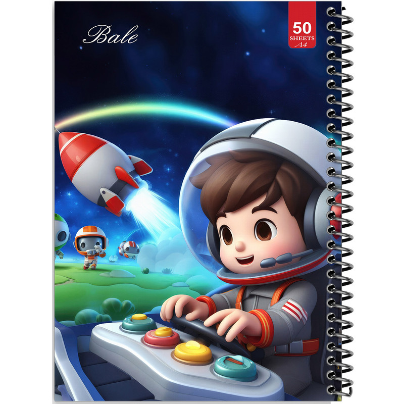 دفتر نقاشی 50 برگ انتشارات بله طرح پسر فضانورد کد A4-L637