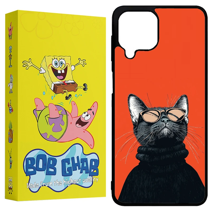 کاور باب قاب طرح گربه مدل BCPA224 مناسب برای گوشی موبایل سامسونگ Galaxy A22 4G / M22 4G / M32 4G