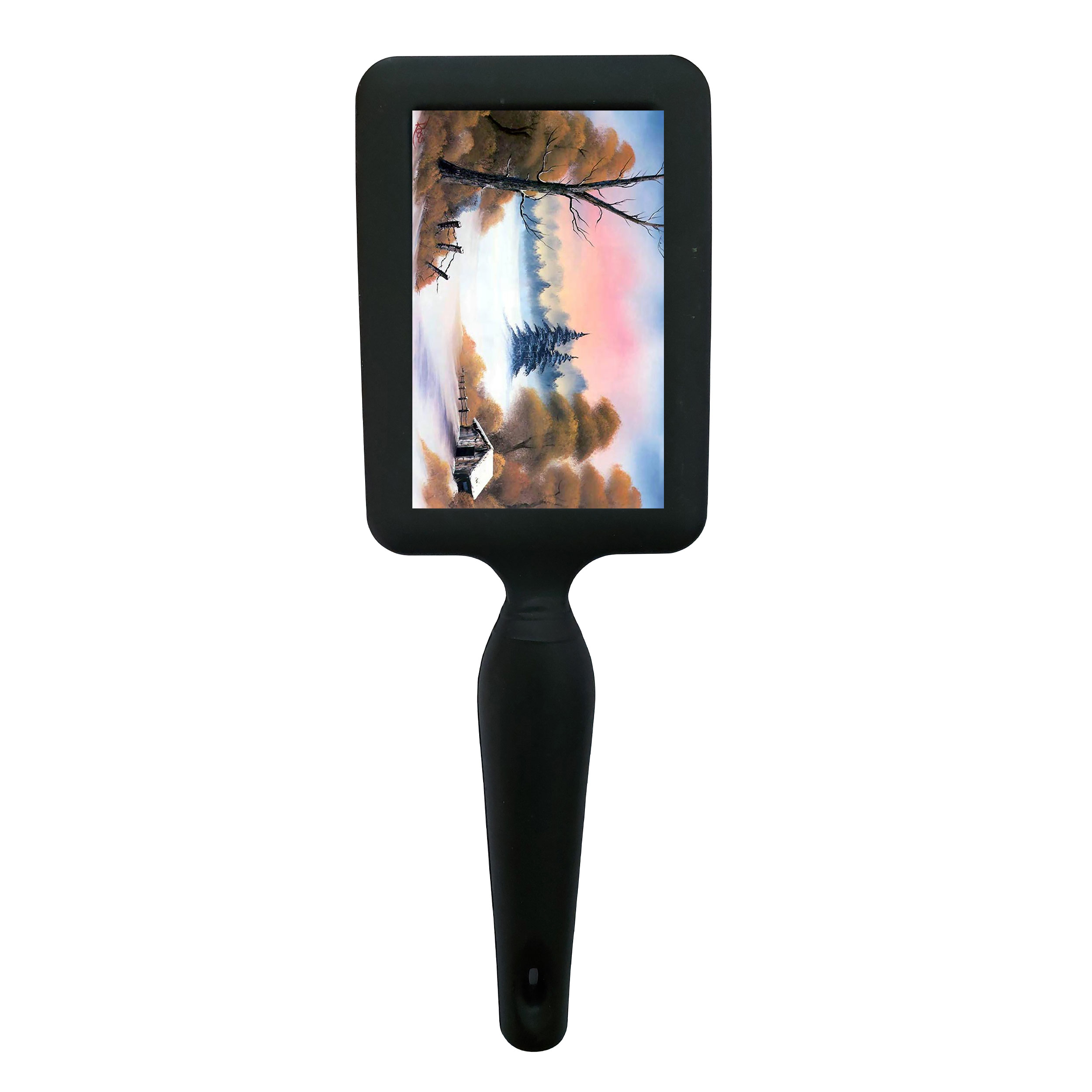 برس مو طرح نقاشی درخت و کلبه مدل B1059