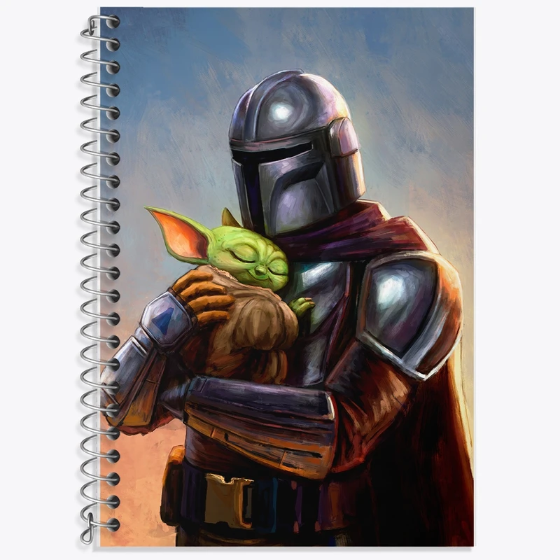 دفتر زبان 50 برگ خندالو مدل دو خط طرح جنگ ستارگان (Star Wars) کد F376