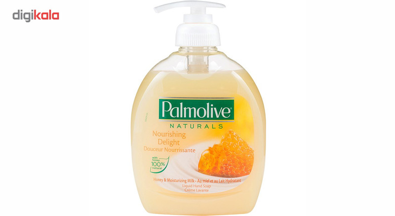 صابون مایع پالمولیو مدل Honey and Moisturizing Milk حجم 300 میلی لیتر