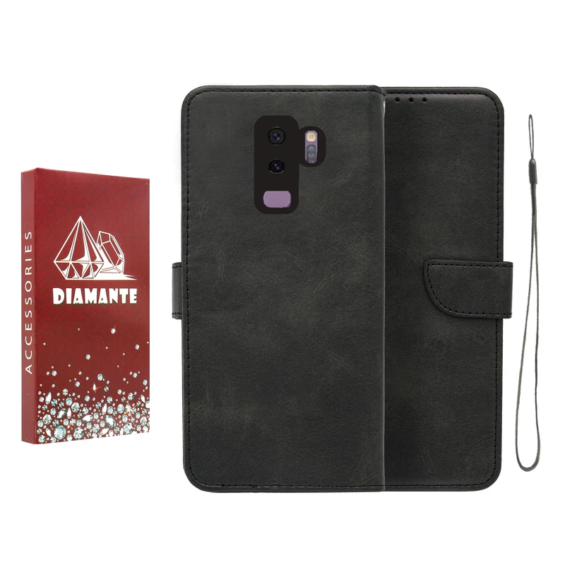 کیف کلاسوری دیامانته مدل Scusa Rd مناسب برای گوشی موبایل سامسونگ Galaxy S9 به همراه بند آویز