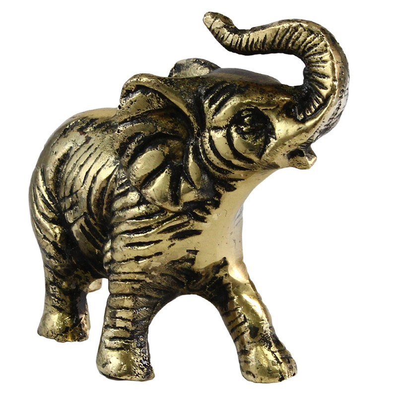 مجسمه برنزی طرح فیل وحشی کد 020030046
