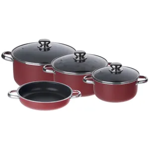 سرویس قابلمه زرساب 7 پارچه با در شیشه ای مدل OR-5410G