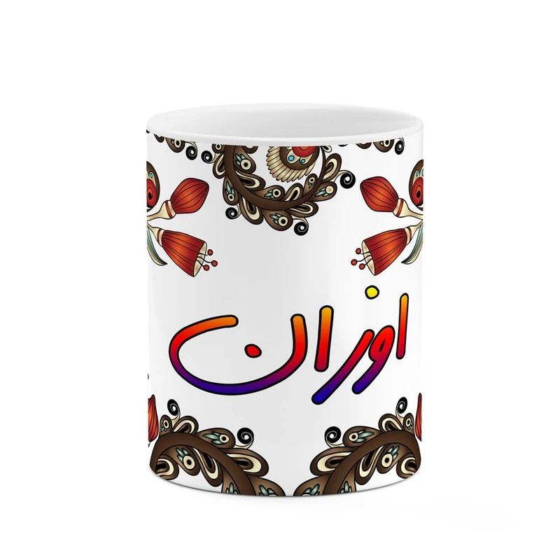 ماگ کاکتی مدل اسم اوزان طرح سنتی گل و بته کد mgh43941