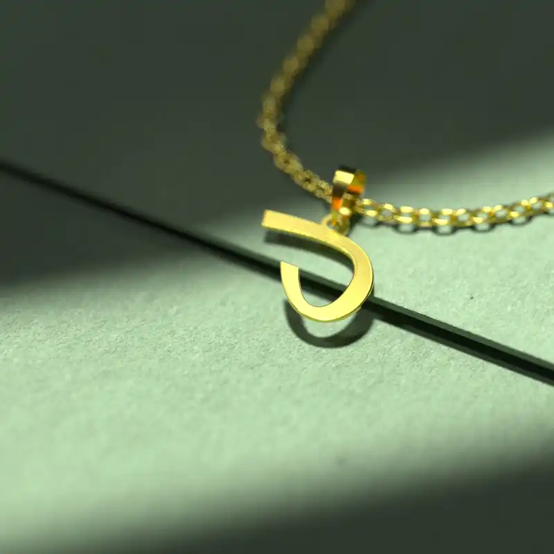 گردنبند طلا 18 عیار زنانه مدوپد مدل حرف ل کد I3-1-1327