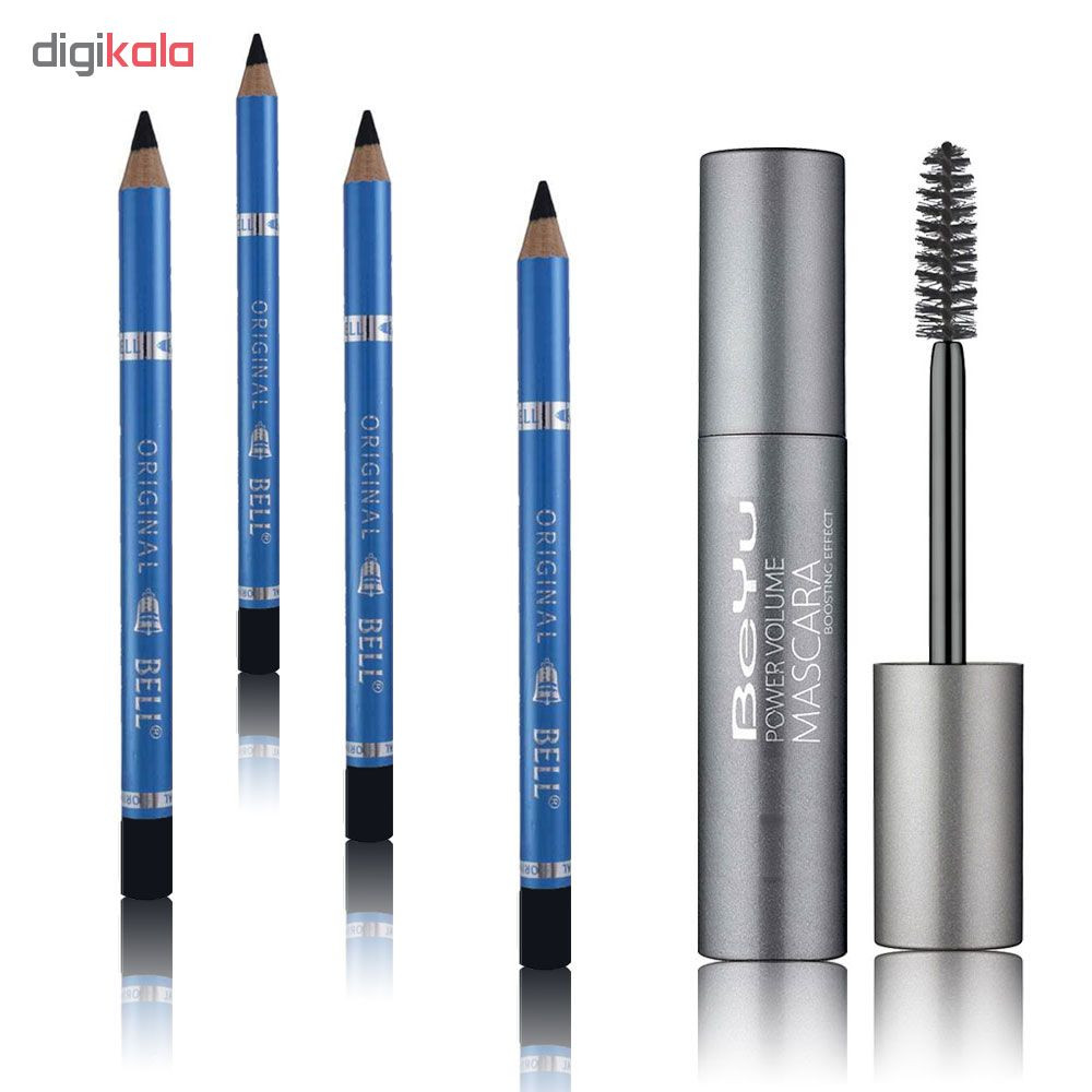 پک ریمل حجم دهنده بیو مدل Power Volume به همراه مداد چشم بل مدل Waterproof Long Lasting