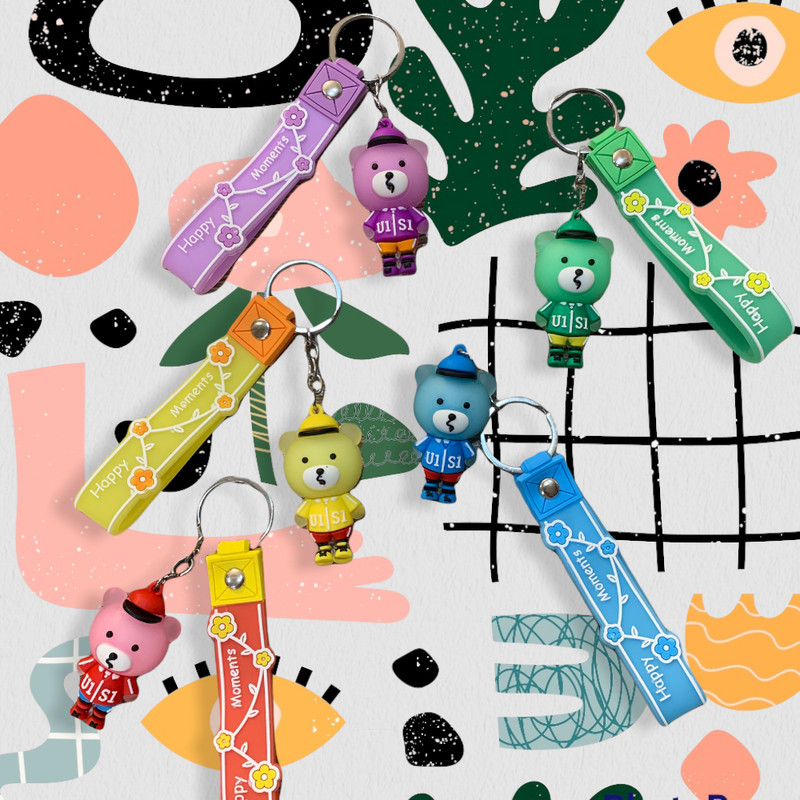 جاکلیدی دخترانه مدل سیلیکونی اکشن فیگور خرس UI-SI