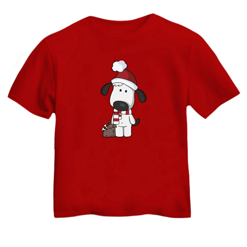 تی شرت آستین کوتاه بچگانه مدل سگ کریسمس کد 2