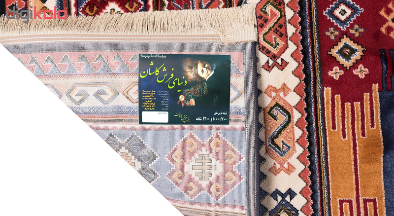 گبه ماشینی دنیای فرش کد 502S زمینه سرمه ای