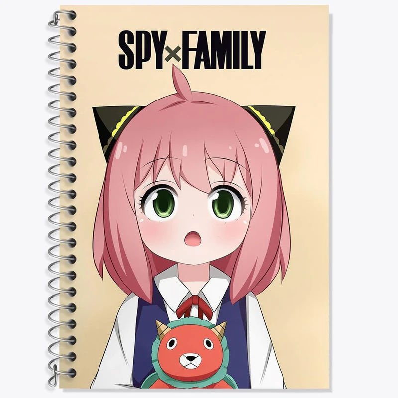 دفتر زبان 50 برگ خندالو مدل دو خط طرح آنیا فورجر انیمه اسپای ایکس فمیلی Spy x Family کد 17720
