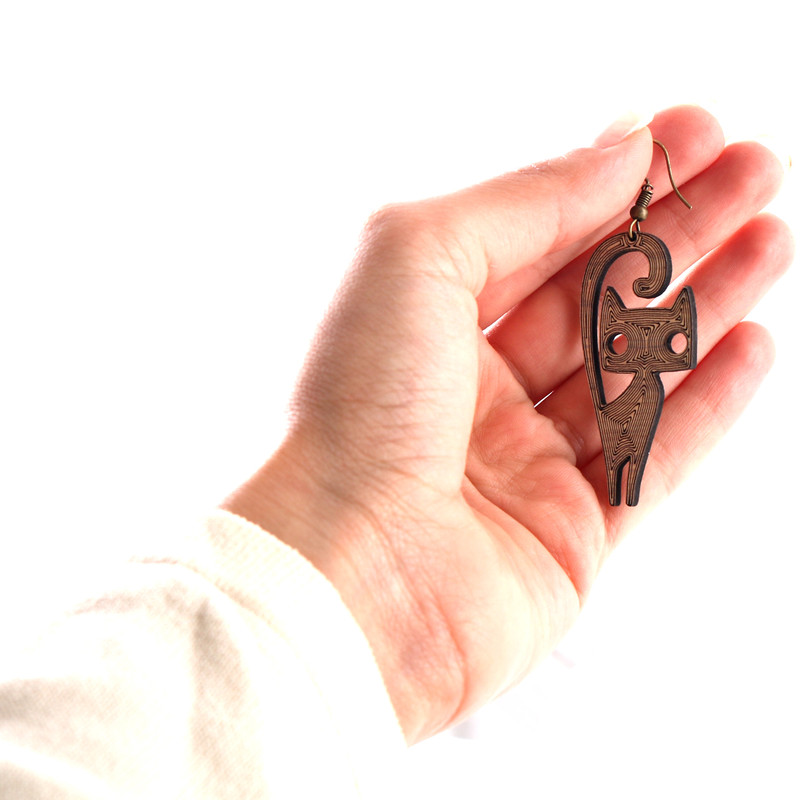 گوشواره زنانه طرح گربه کد 995 گوشواره زنانه طرح گربه کد 995