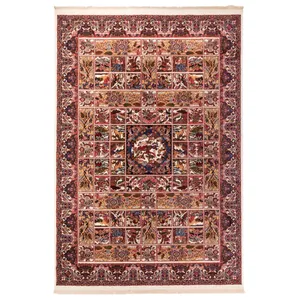 گبه ماشینی دنیای فرش کد 544K زمینه کرم