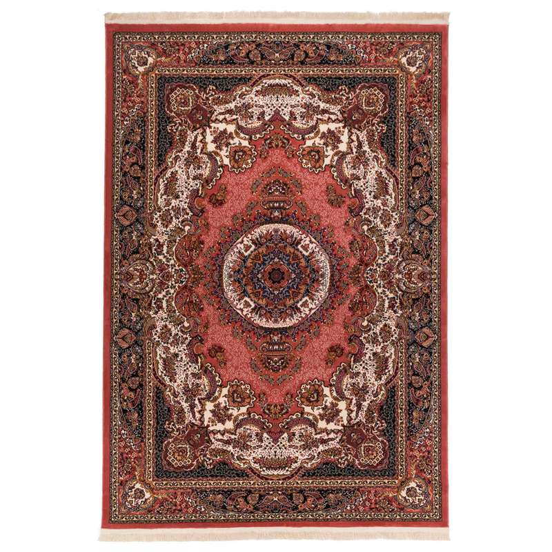 گبه ماشینی دنیای فرش کد 545G زمینه گلبهی