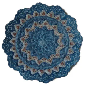 بشقاب مسی مینا کاری شده ۲۰ سانتی متری مدل نگین کد 01