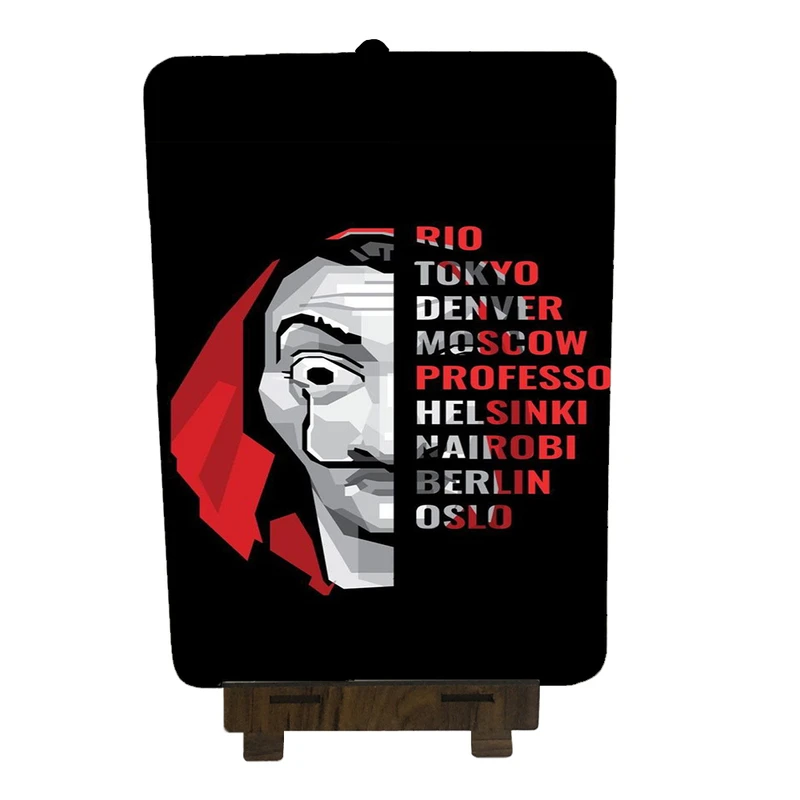 تابلو شاسی رومیزی طرح سریال Money Heist خانه کاغذی bn1