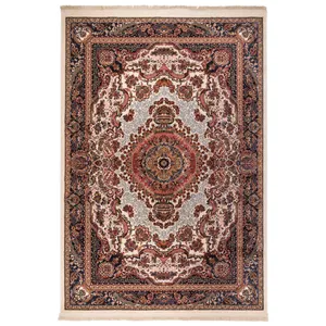 گبه ماشینی دنیای فرش کد 545K زمینه کرم