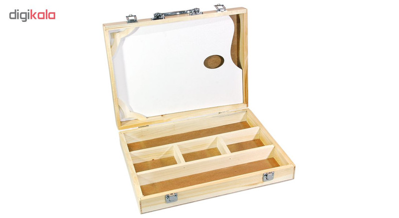 جعبه رنگ چوبی کامران مدل WoodenBox به همراه پالت رنگ