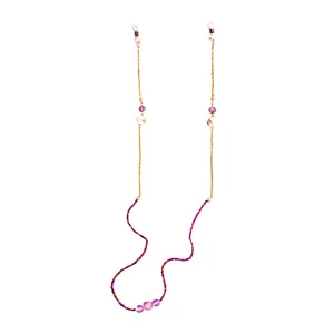 بند عینک طرح بنفشه کد S919