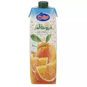 آب میوه پرتقال پالپی میهن حجم 1 لیتر