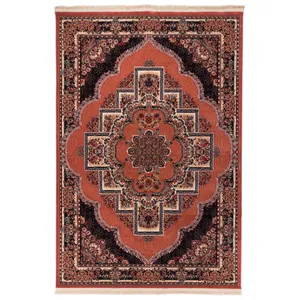 گبه ماشینی دنیای فرش کد 546G زمینه گلبهی